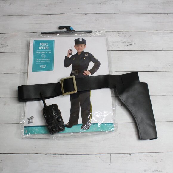 Cosplay Halloween Costume Boy's Size L 12-14 Police Officer Uniform Set - Picture 5 of 10